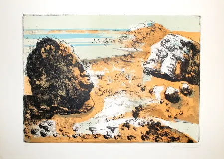 石版画 Berman - Landschaft / Landscape