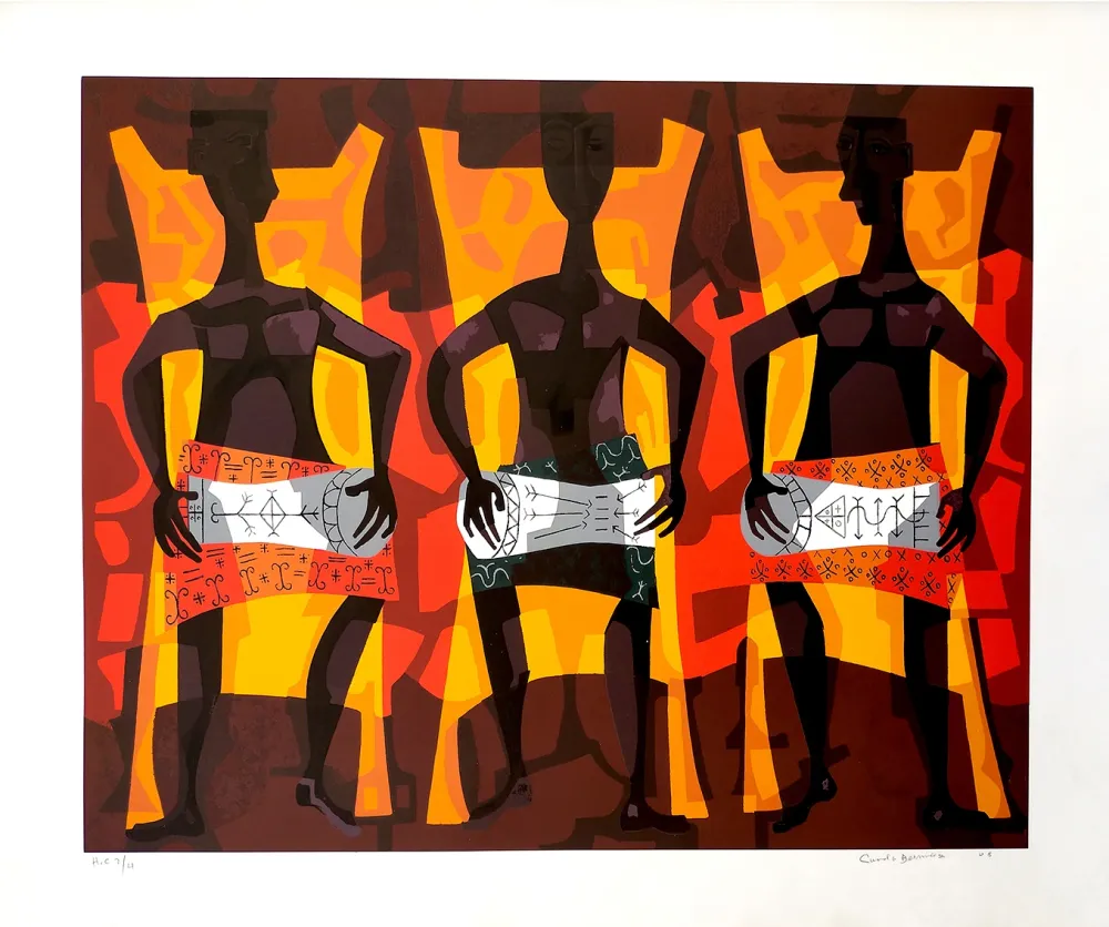 丝网印刷 Bermúdez - Los tres músicos