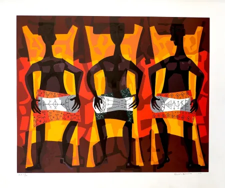 丝网印刷 Bermúdez - Los tres músicos