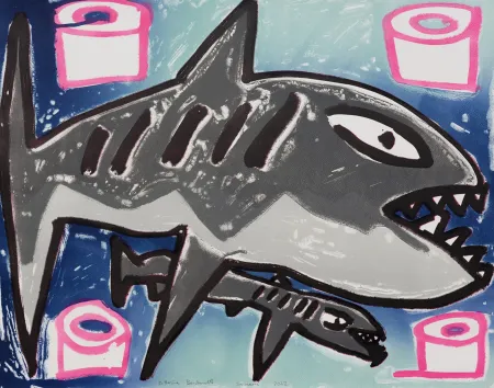 石版画 Bernhardt - Swimmers