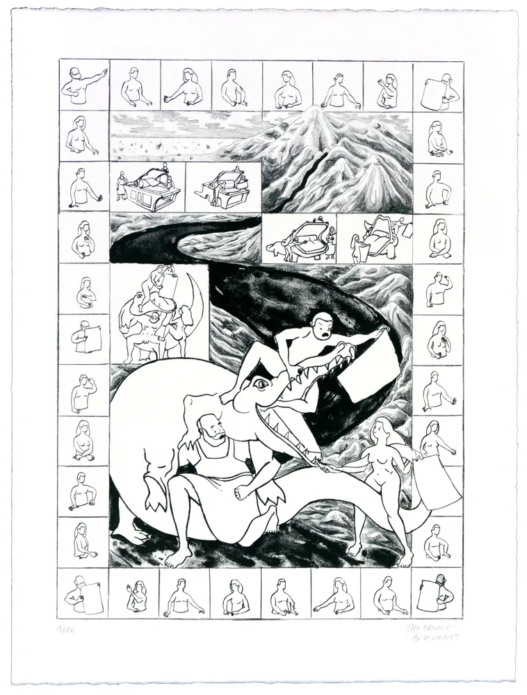 石版画 Berthemet - Sans 