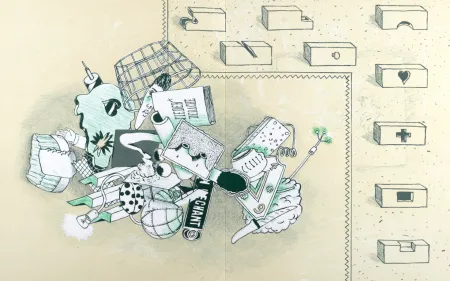 石版画 Bertholo - Composition, 1964