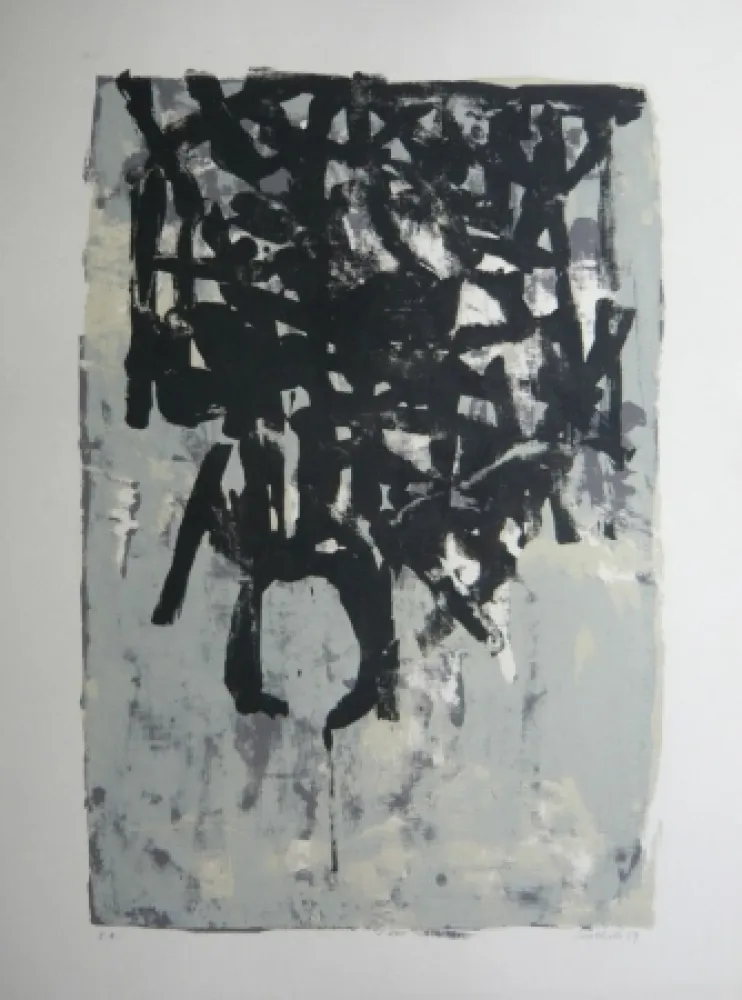 石版画 Bertholo - Composition 