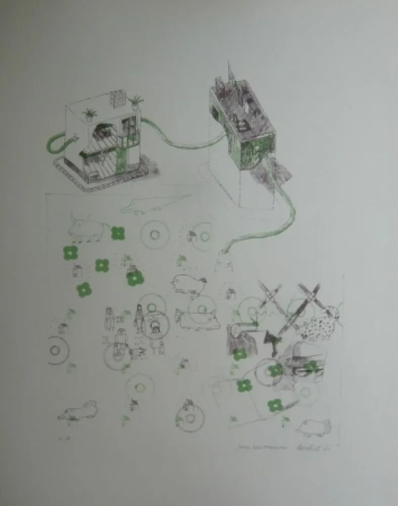 石版画 Bertholo - Sans titre