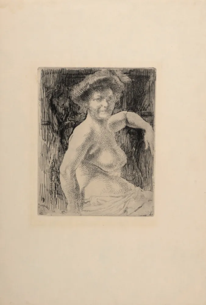 版画 Besnard - Femme blonde à sa toilette, 1911