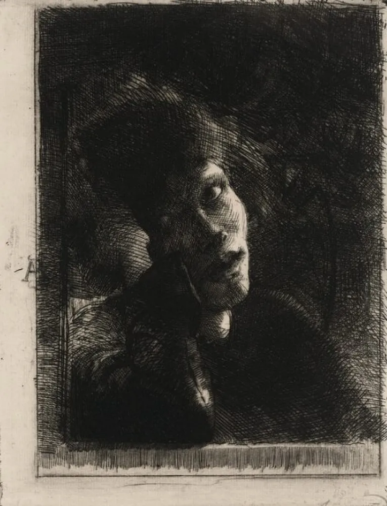 版画 Besnard - La Muse Accoudée