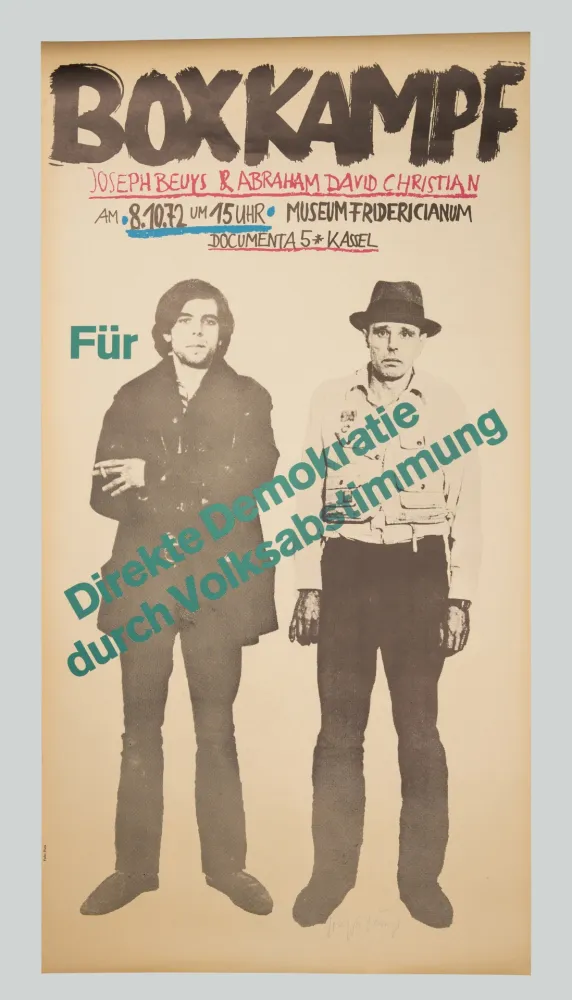 胶版印刷 Beuys - Beuys boxt für direkte Demokratie