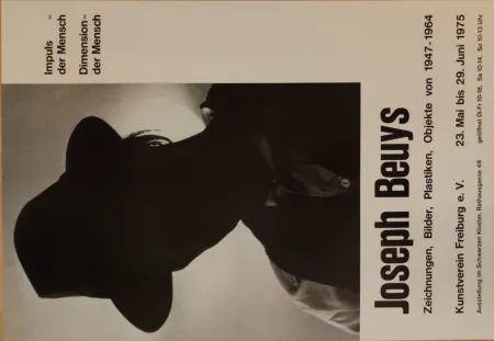 胶版印刷 Beuys - Impuls = der Mensch. Dimension = der Mensch. Original-Plakat. 