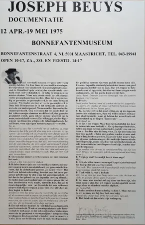 胶版印刷 Beuys - Joseph Beuys, Documentatie, 12 Apr.-19. Mei 1975, Bonnefantenmuseum