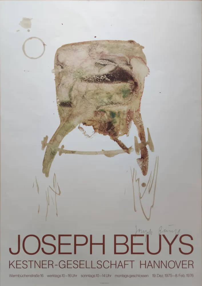 丝网印刷 Beuys -  Kestner-Gesellschaft Hannover, 1976. 