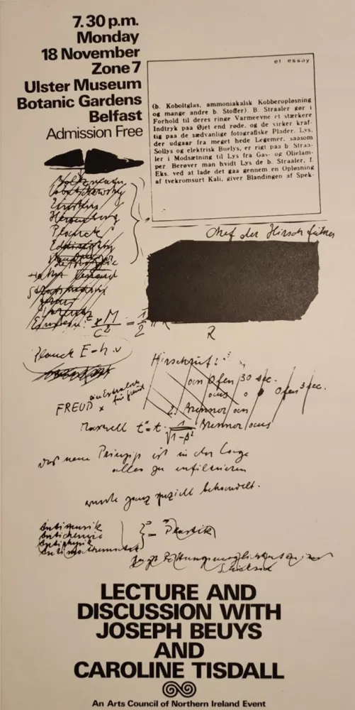 胶版印刷 Beuys - „Lecture and discussion with Joseph Beuys and Caroline Tisdall.“, 1974.