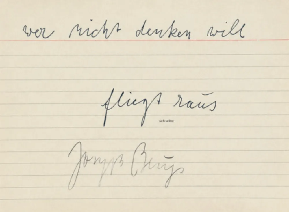 复数作品 Beuys - Sich selbst (wer nicht denken will fliegt raus)