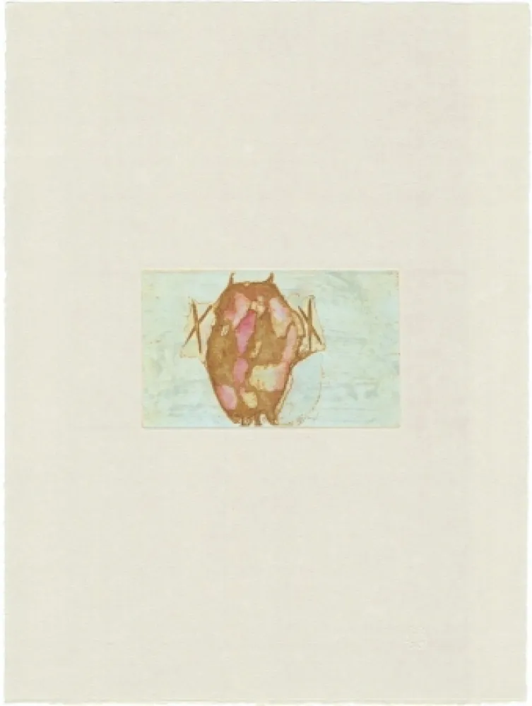 版画 Beuys - Tränen: Schamanentrommel (grün) 