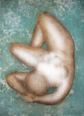 石版画 Bez - Femme Nue