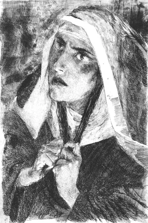 蚀刻版画 Bianchi - La Monaca di Monza