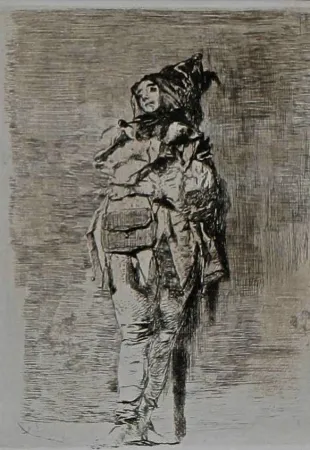 蚀刻版画 Bianchi - Pagliaccio