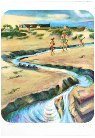 石版画 Bigum - July