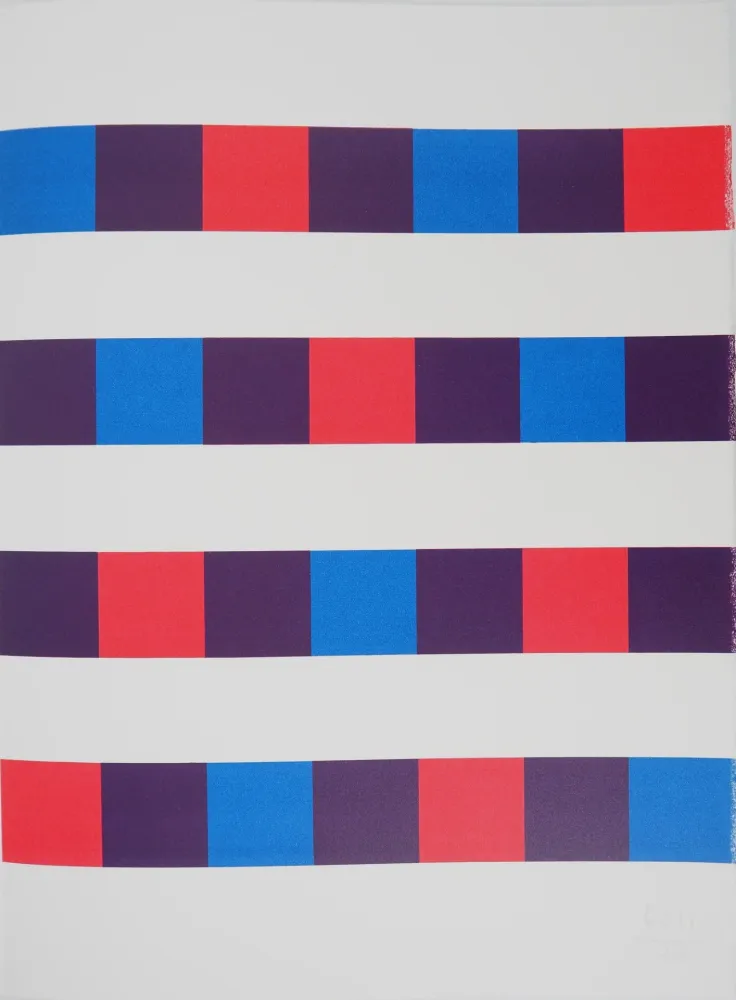 丝网印刷 Bill - Motif en Trois couleurs,