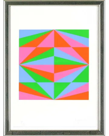 丝网印刷 Bill - O.T. (azurblau, grün, rosa, orange), 1965