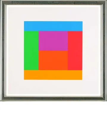 丝网印刷 Bill - O.T., Quadrat in 5 Farben, 1983