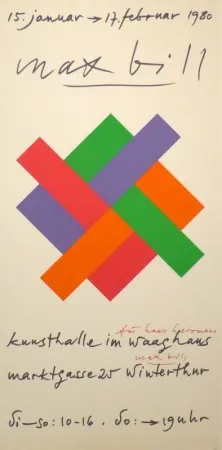 丝网印刷 Bill - Plakat Kunsthalle Winterthur