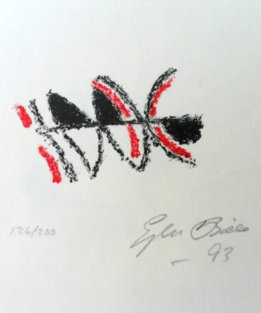 石版画 Bille - Ubud a town on Bali III