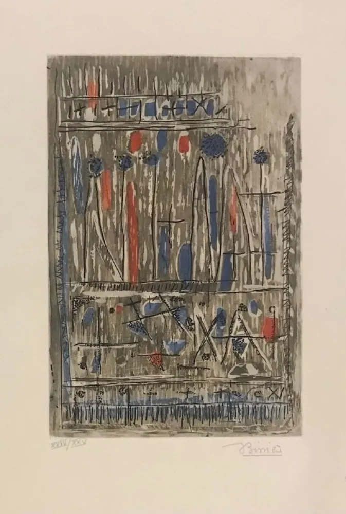 版画 Bissiere - Composition 