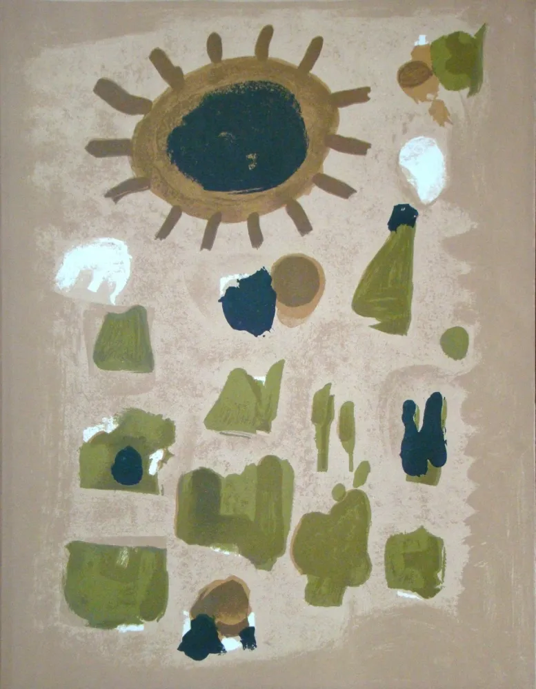 石版画 Bissiere - Composition