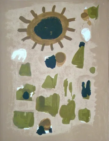 石版画 Bissiere - Composition