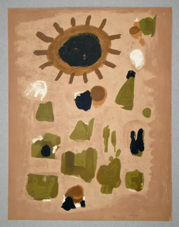 石版画 Bissiere - Composition