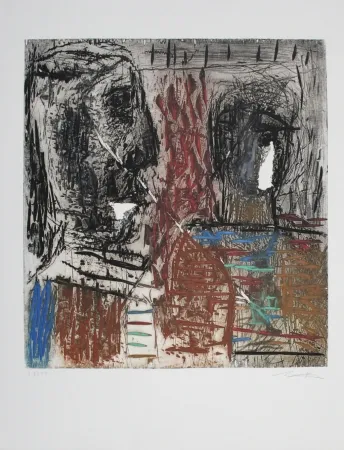 版画 Bissière - Conversation