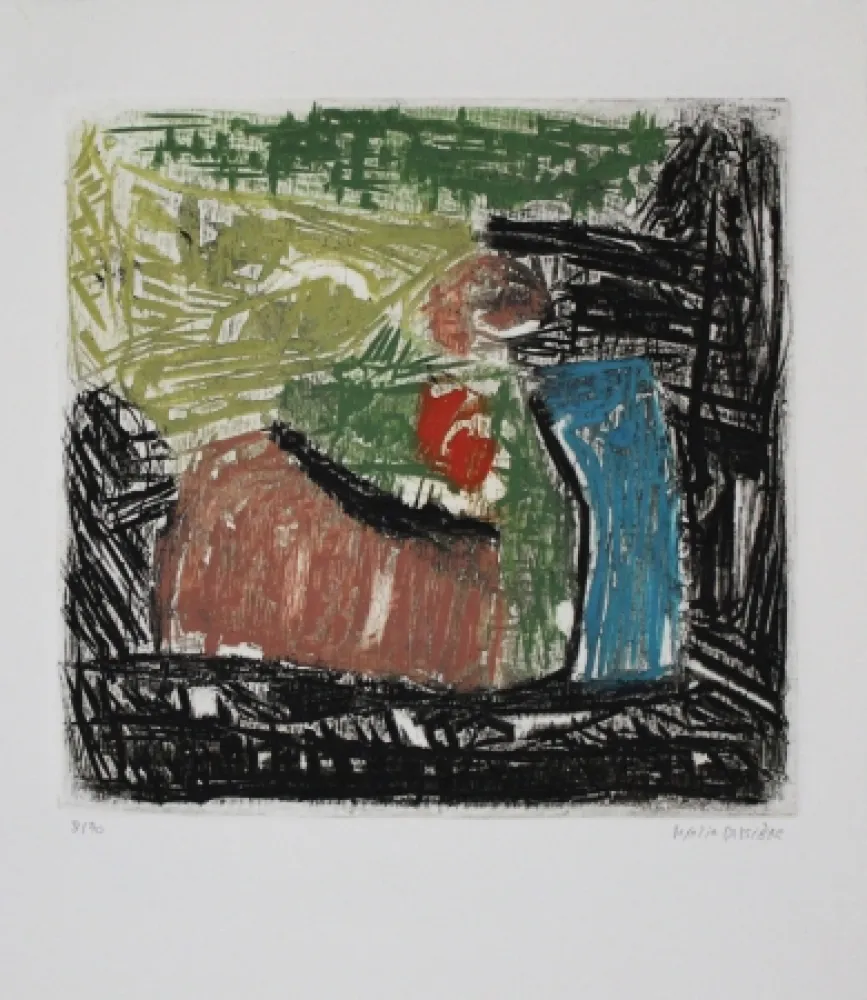 版画 Bissière - Réseaux II