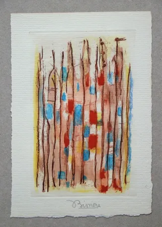 飞尘腐蚀法 Bissiere - Untitled composition