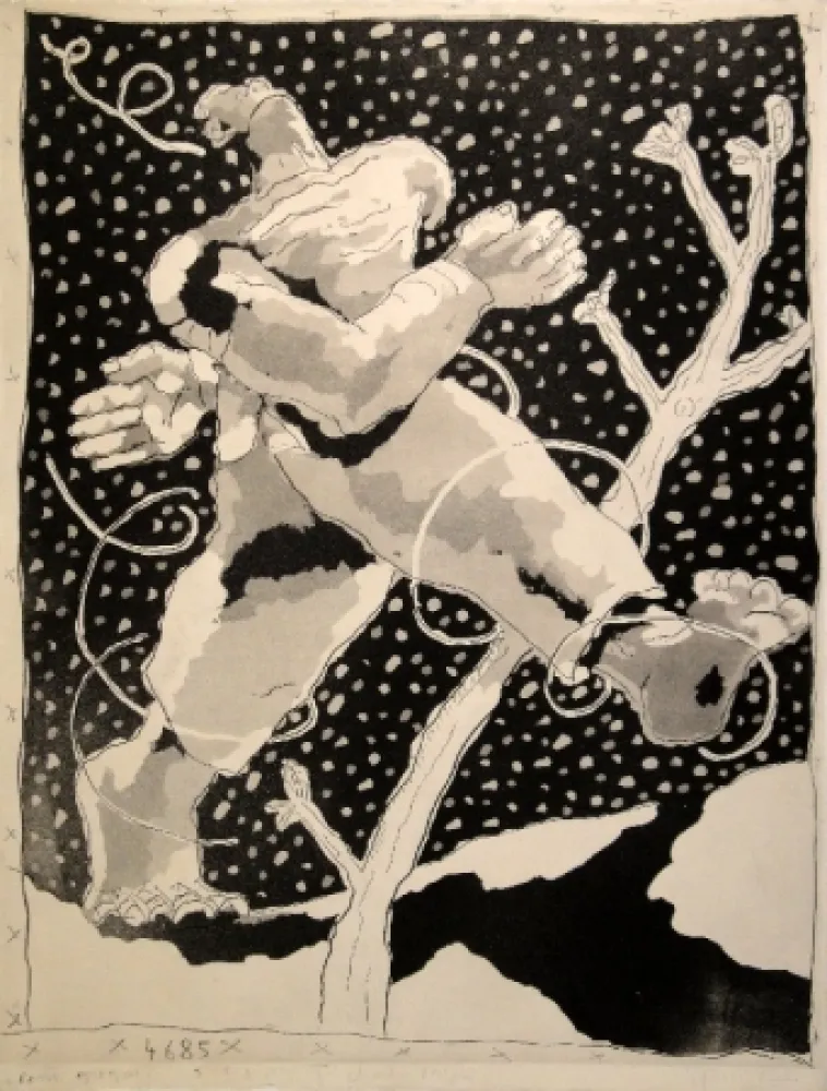 飞尘腐蚀法 Blais - Untitled (Schreitender).