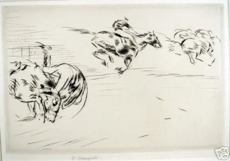 干刻版画 Blampied - The tumble