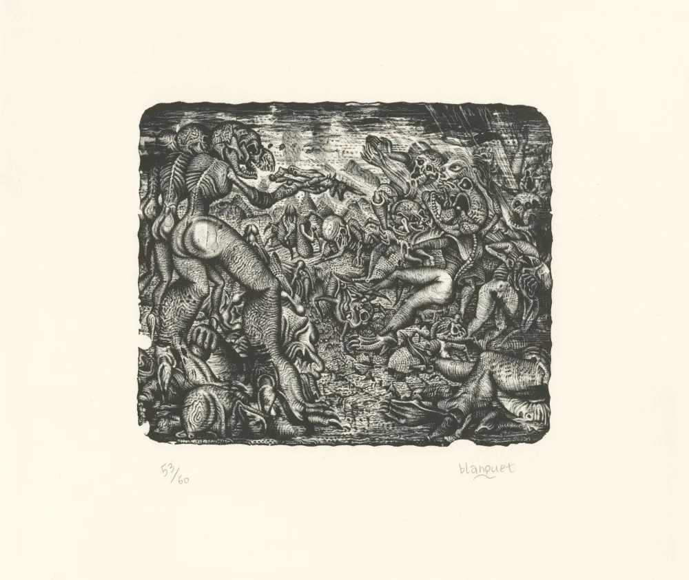 石版画 Blanquet - Rixe Urticante