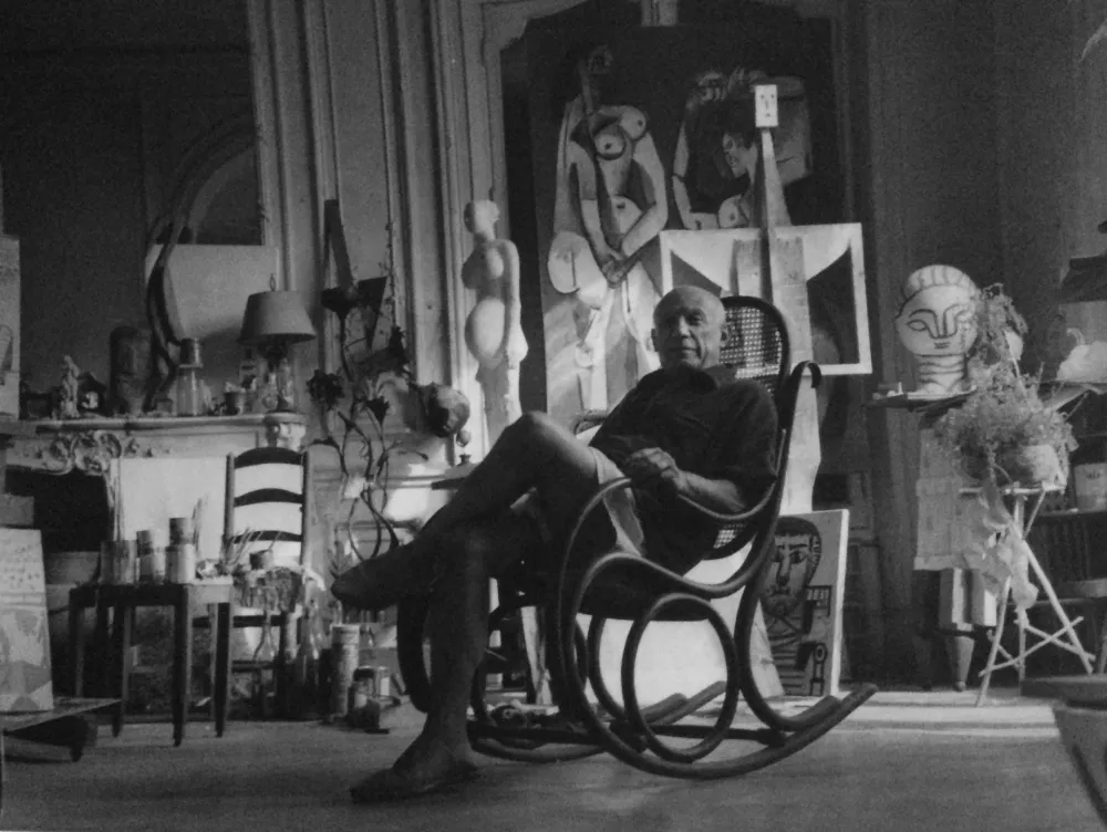 摄影 Blum - Picasso dans son atelier