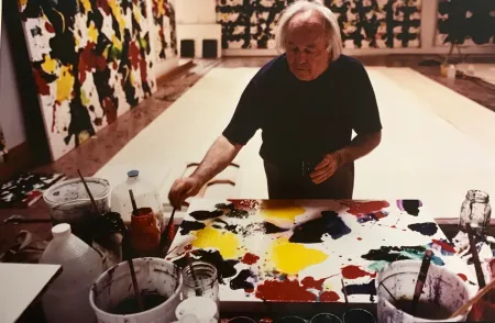 摄影 Blum - Sam Francis in his studio