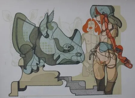 石版画 Bodini - Senza titolo