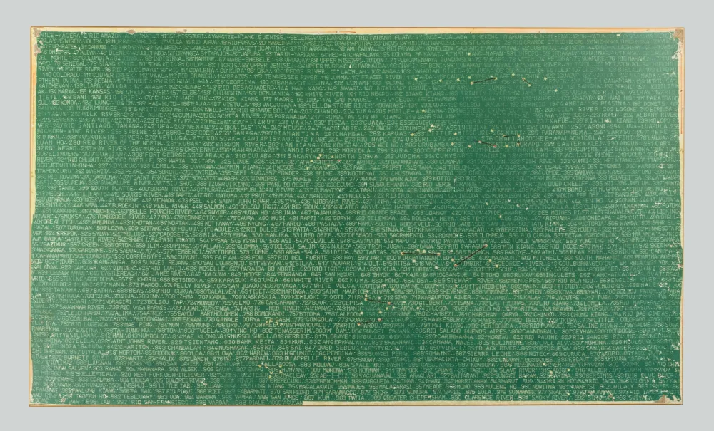 石版画 Boetti - I mille fiumi più lunghi del mondo