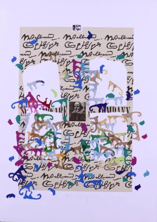 石版画 Boetti - SHAKESPEARE AND COMPANY