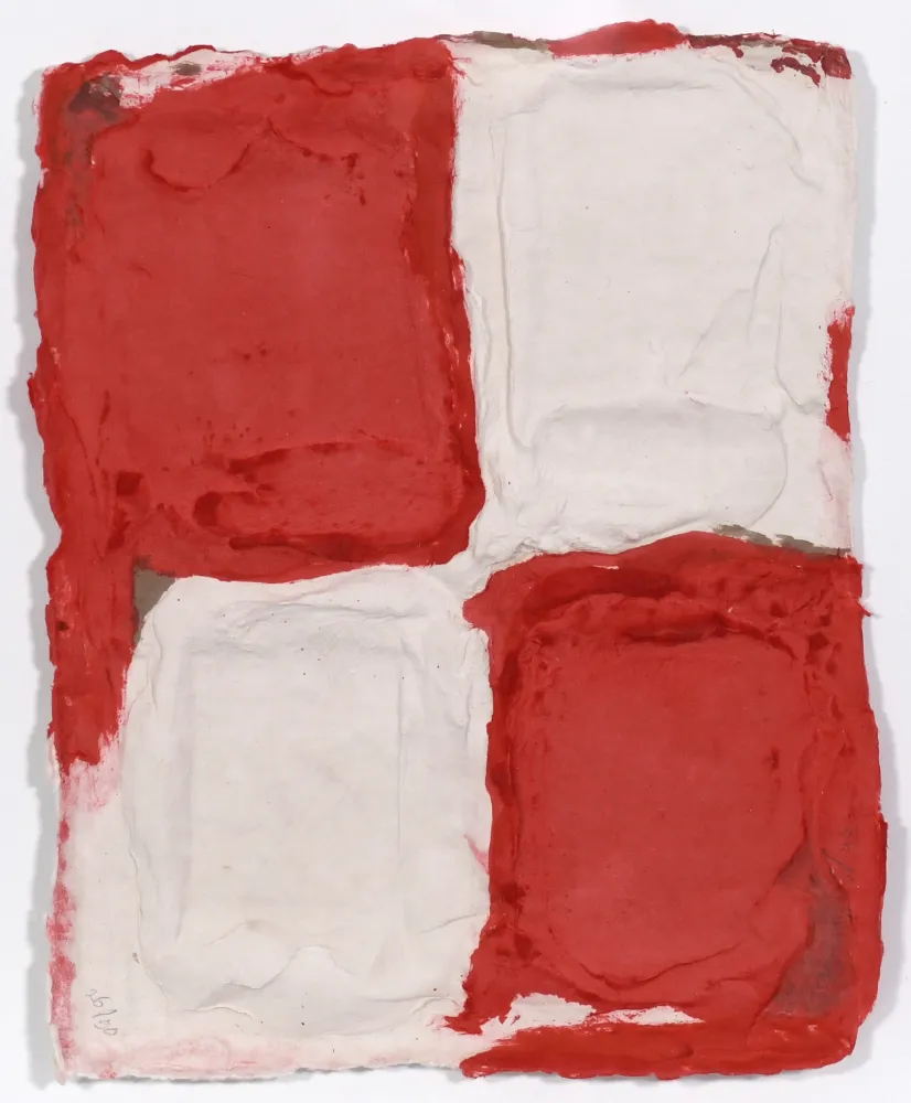 版画 Bogart - Untitled (white - red)