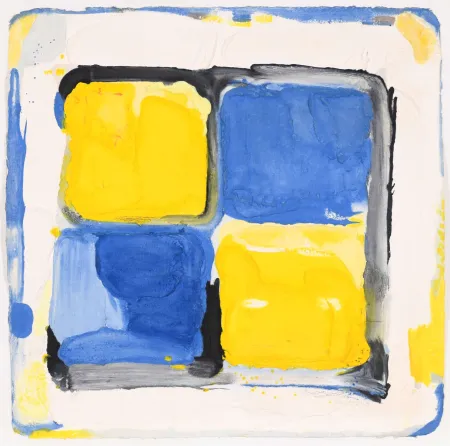 版画 Bogart - Yellow / blue / square