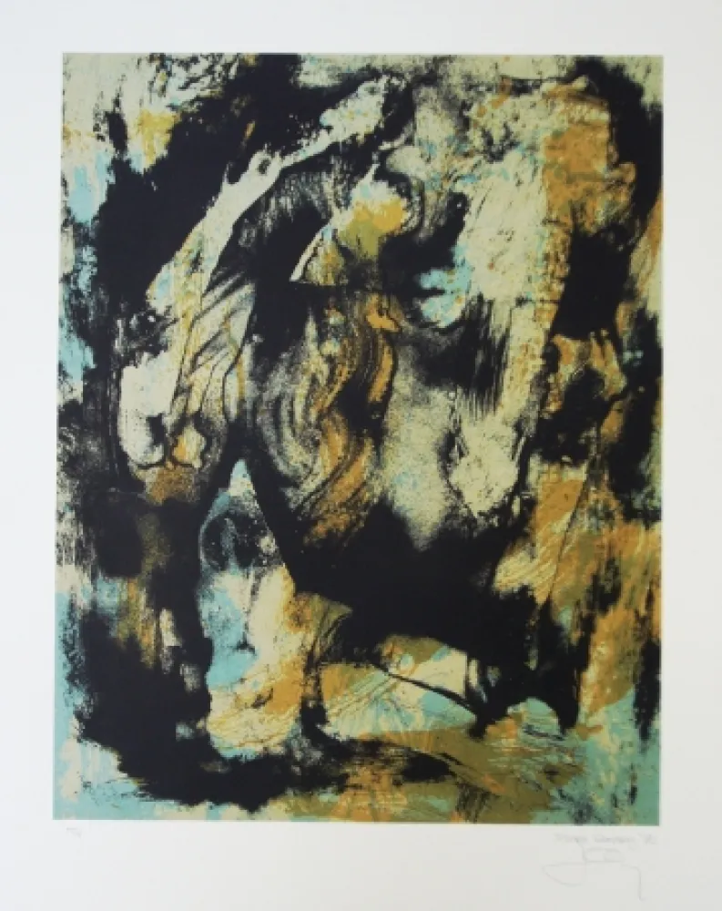 石版画 Bohary - Water fall city