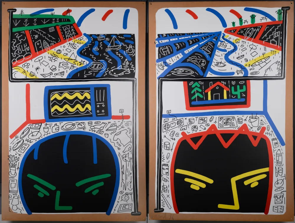 丝网印刷 Boisrond - Rêve de plage, 1986 (Diptyque)