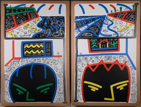 丝网印刷 Boisrond - Rêve de plage, 1986 (Diptyque)