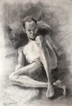 无技术 Bonabel - Eliane Bonabel / Louis-Ferdinand Céline - DESSIN ORIGINAL / ORIGINAL DRAWING - Nu Masculin / Male Nude - 1939