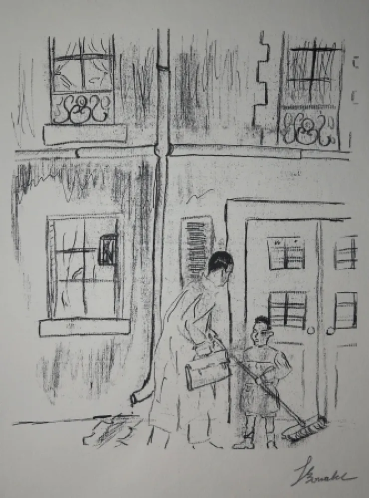 版画 Bonabel - Louis-Ferdinand Céline - Gravure Originale - Voyage au Bout de la Nuit