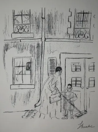 版画 Bonabel - Louis-Ferdinand Céline - Gravure Originale - Voyage au Bout de la Nuit