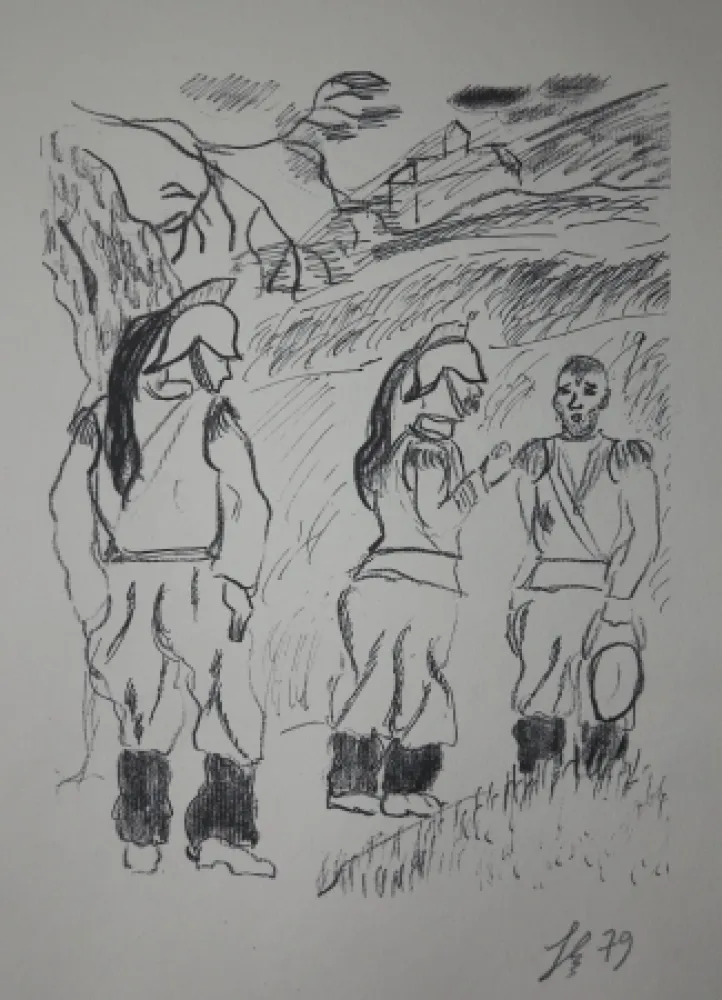 版画 Bonabel - Louis-Ferdinand Céline - Gravure Originale - Voyage au Bout de la Nuit